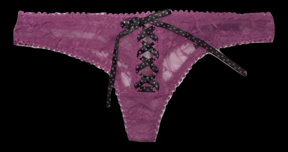 Purple Passion Panties With Bow-Lingerie-PANTIESANDPUMPS.COM