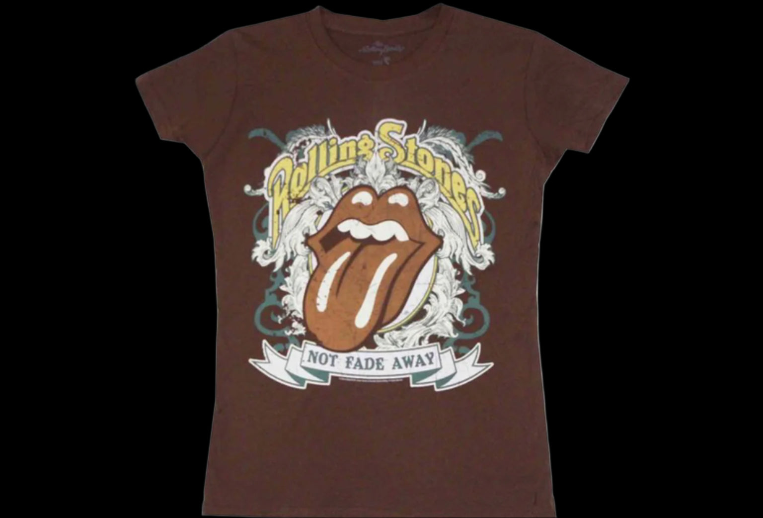 Rolling Stones Not Fade Away Girlie T-Shirt-T-Shirts-PANTIESANDPUMPS.COM