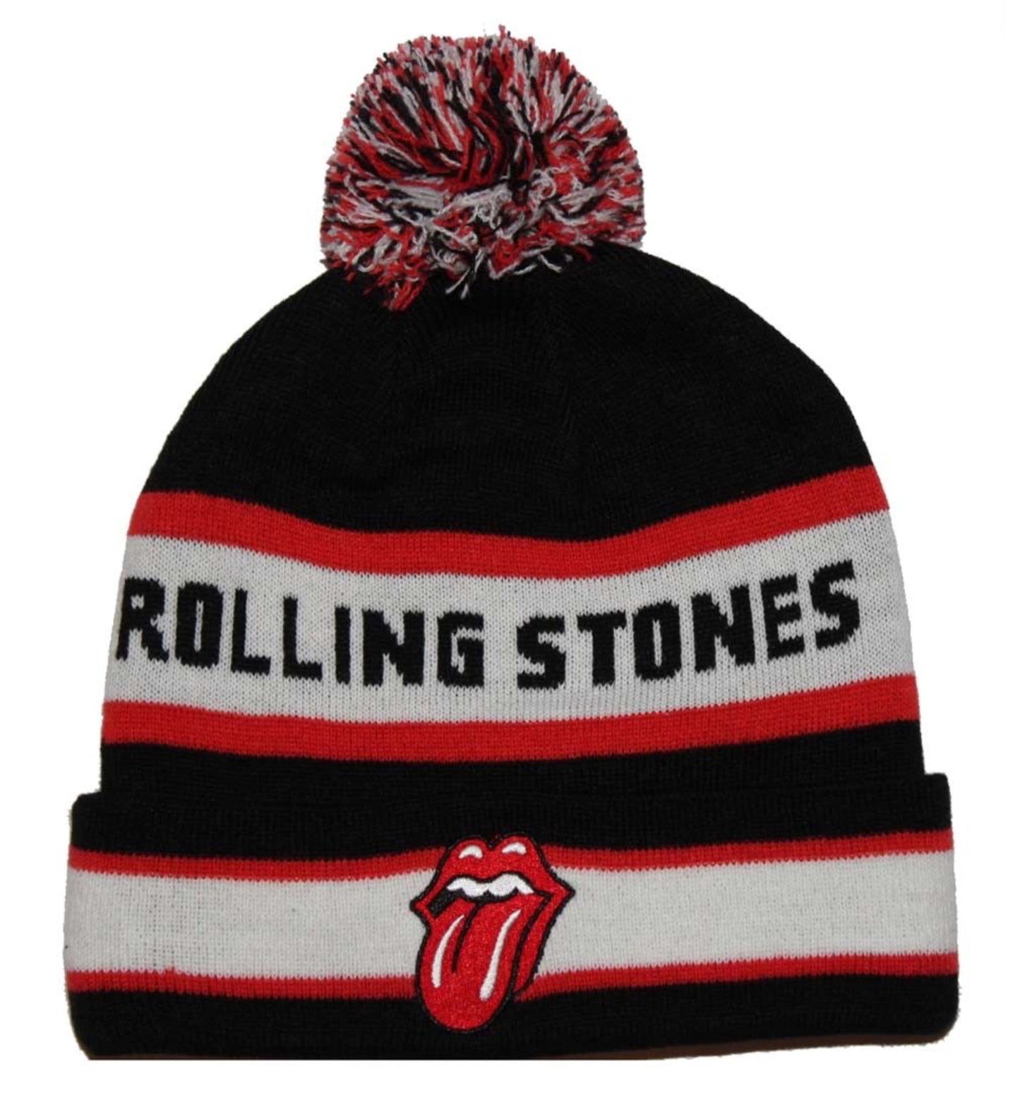 Rolling Stones Pom Beanie Hat-Hats-PANTIESANDPUMPS.COM