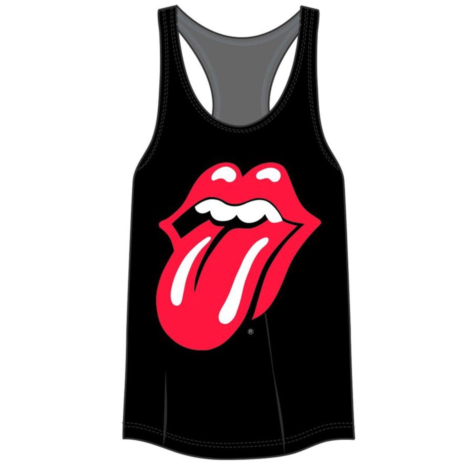Rolling Stones Tongue Women’s Racerback Tank Top-T-Shirts-PANTIESANDPUMPS.COM