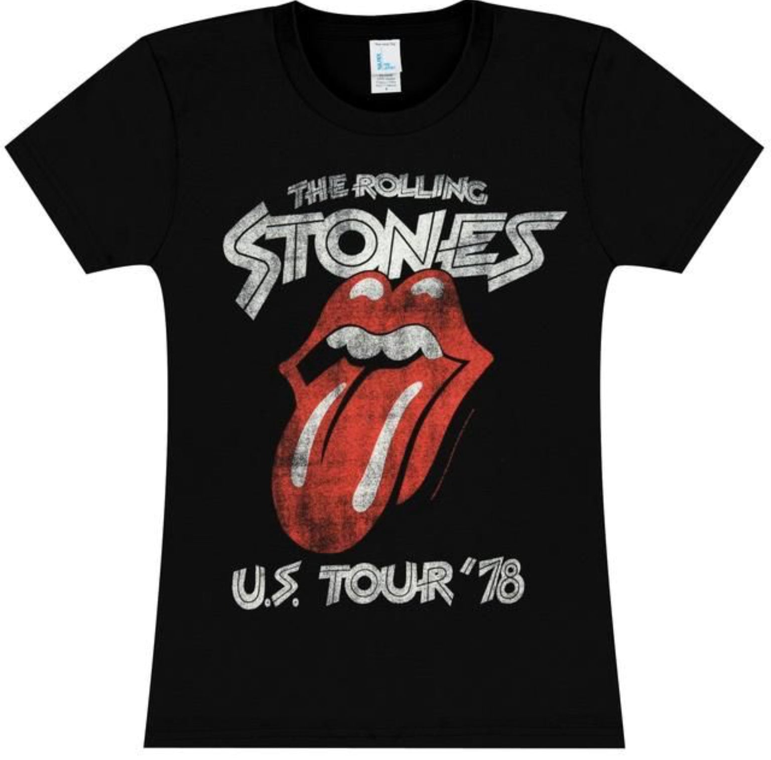 Rolling Stones U.S. Tour 78 Girlie T-Shirt-T-Shirts-PANTIESANDPUMPS.COM