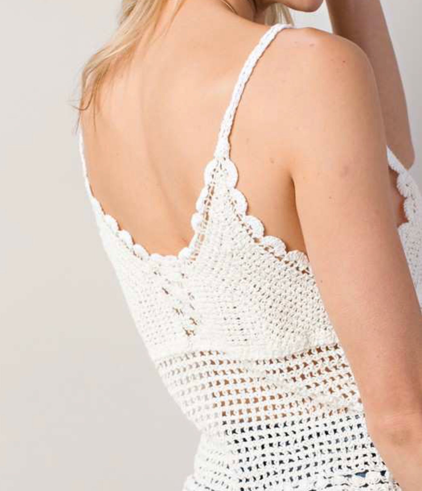 Scallop Edge Accent Cami-Shirts & Tops-PANTIESANDPUMPS.COM
