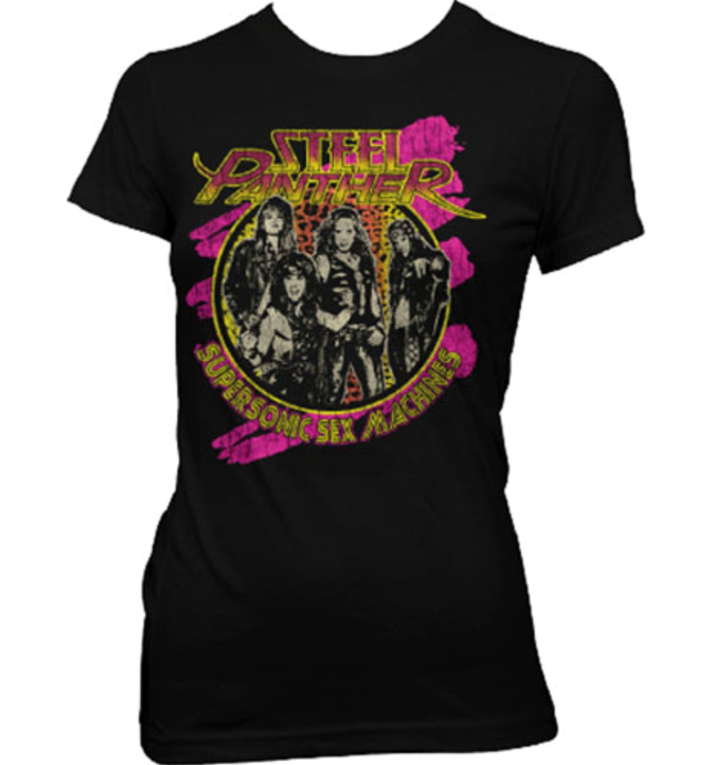Steel Panther Supersonic Sex Machine Juniors T-Shirt-T-Shirts-PANTIESANDPUMPS.COM