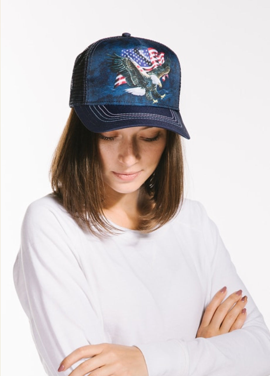 TM Eagle Talon Flag Trucker Hat-Hats-PANTIESANDPUMPS.COM