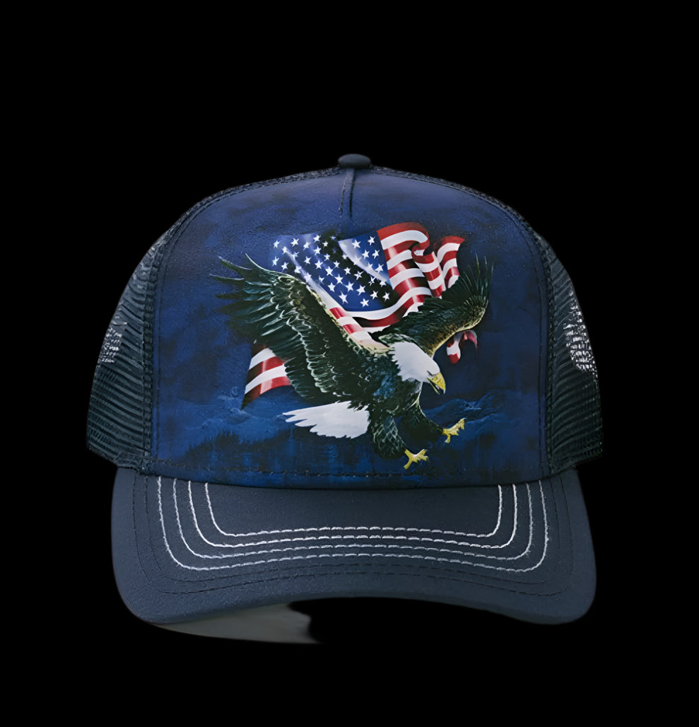 TM Eagle Talon Flag Trucker Hat-Hats-PANTIESANDPUMPS.COM