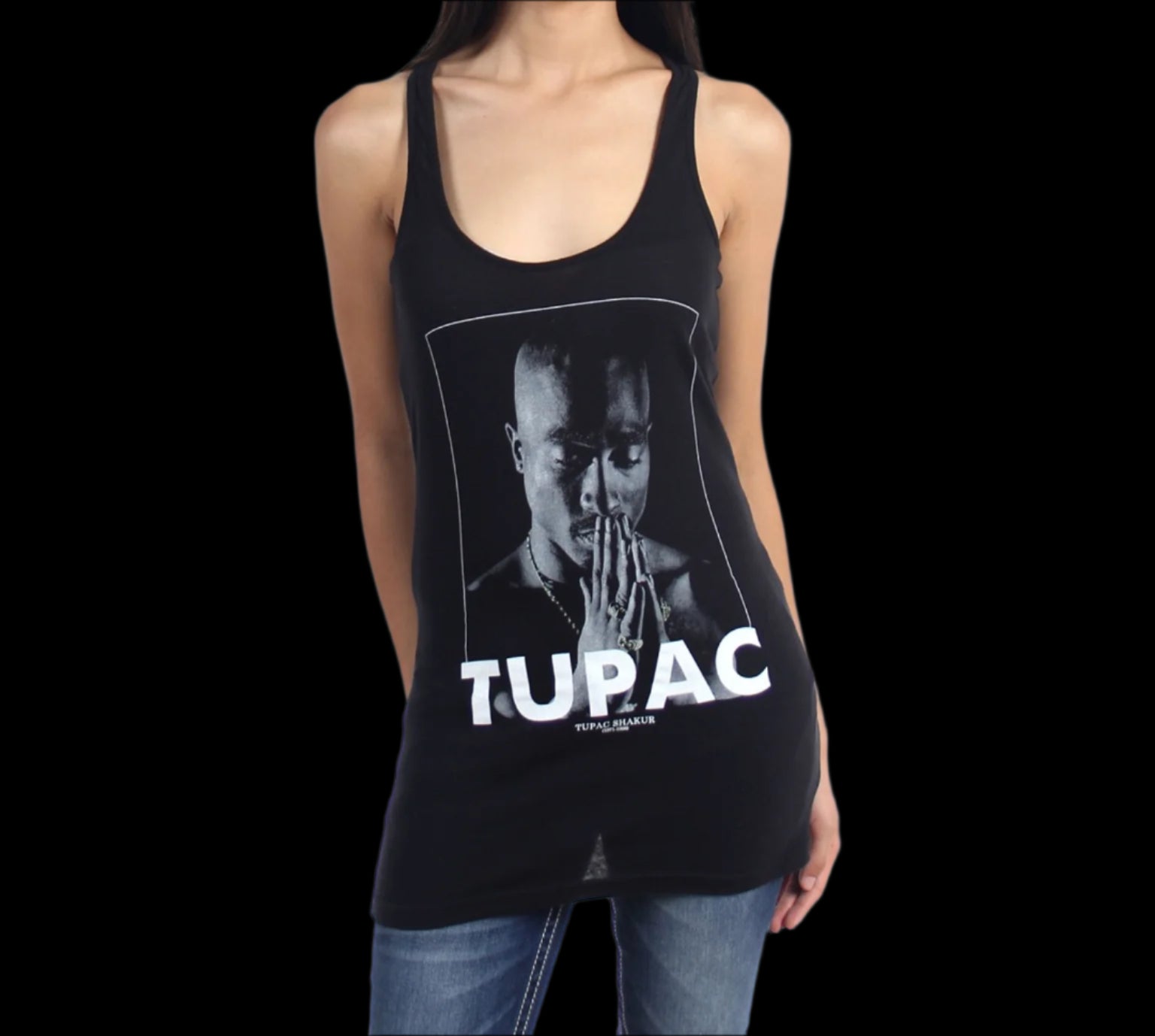 Tupac Praying Hand Tank Top-T-Shirts-PANTIESANDPUMPS.COM