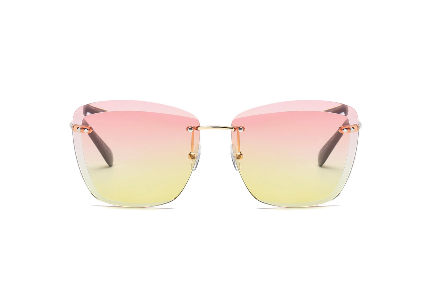 Women’s Rimless Square Sunglasses-Eyewear-PANTIESANDPUMPS.COM