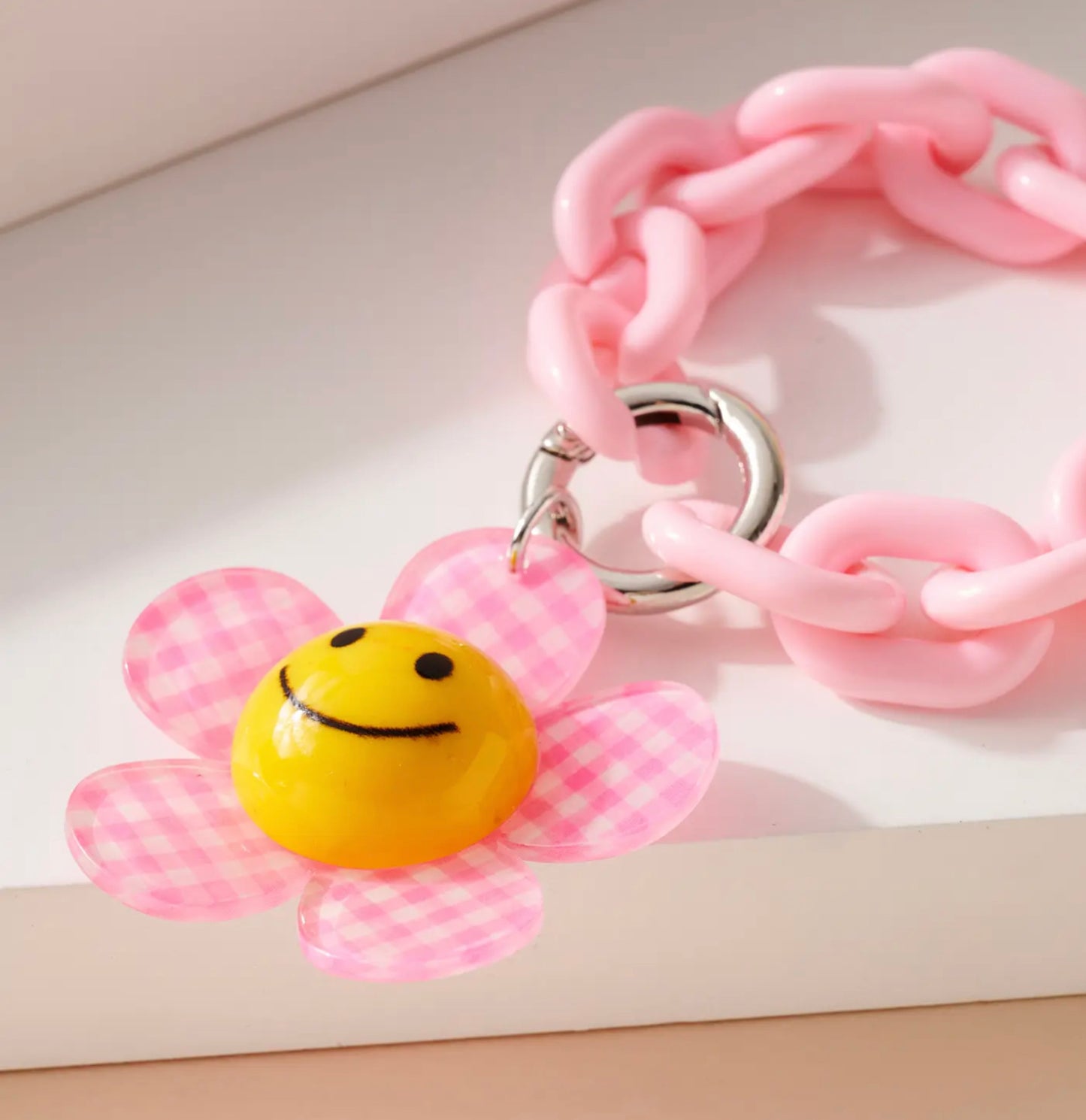 Smiling Flower Keychain