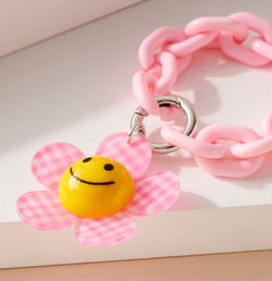 Smiling Flower Keychain