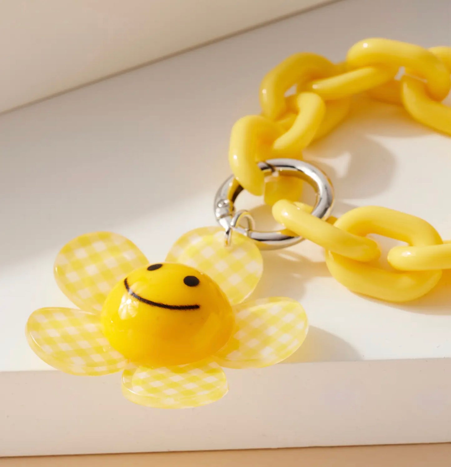 Smiling Flower Keychain