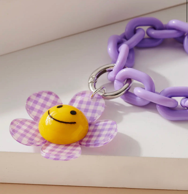 Smiling Flower Keychain