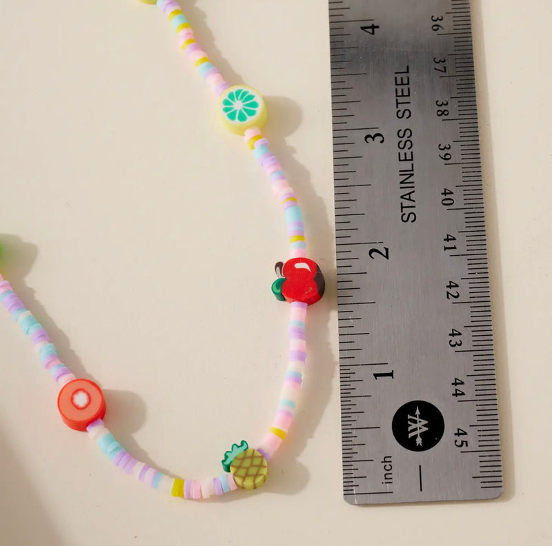 Multi Fruits Beaded Necklace