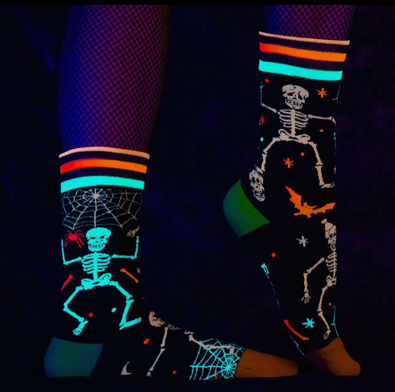 Rave Skeletons Crew Socks