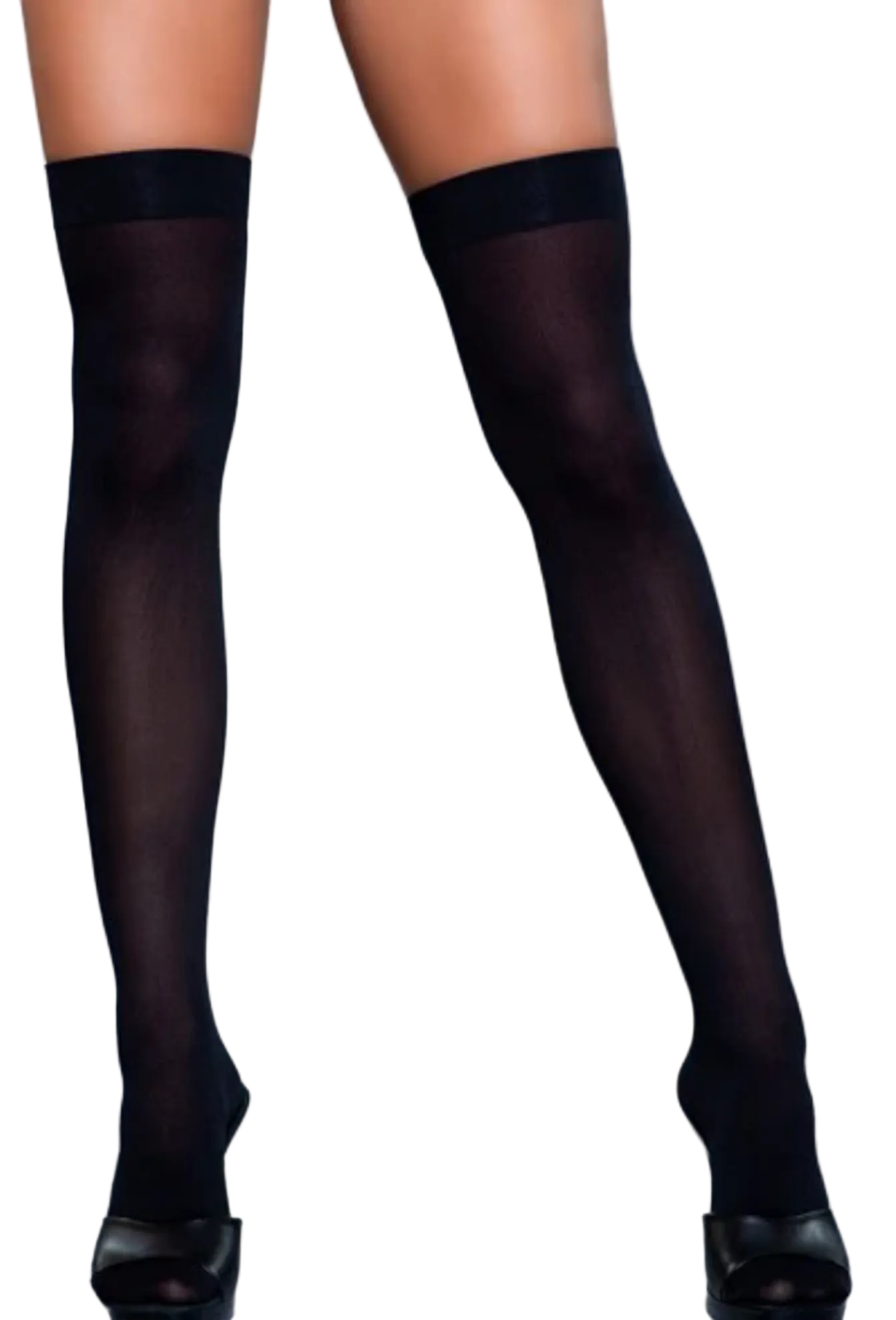 Opaque Nylon Thigh Highs