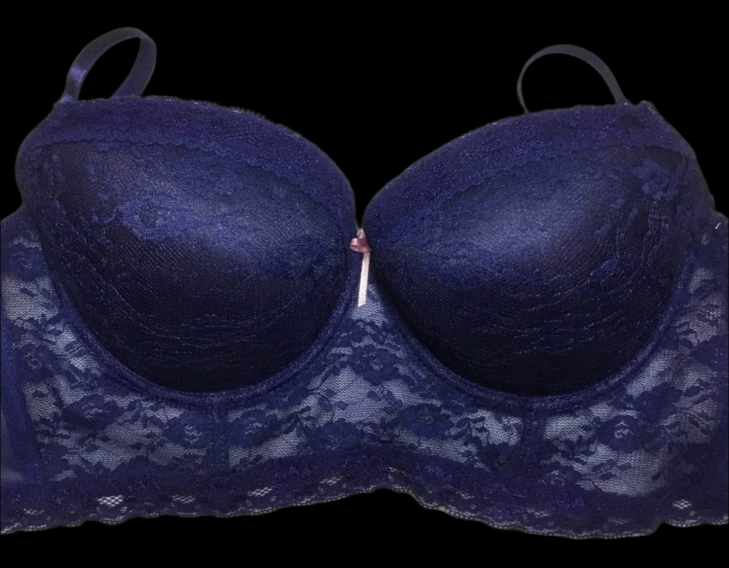 Blue Lace Longline Bra