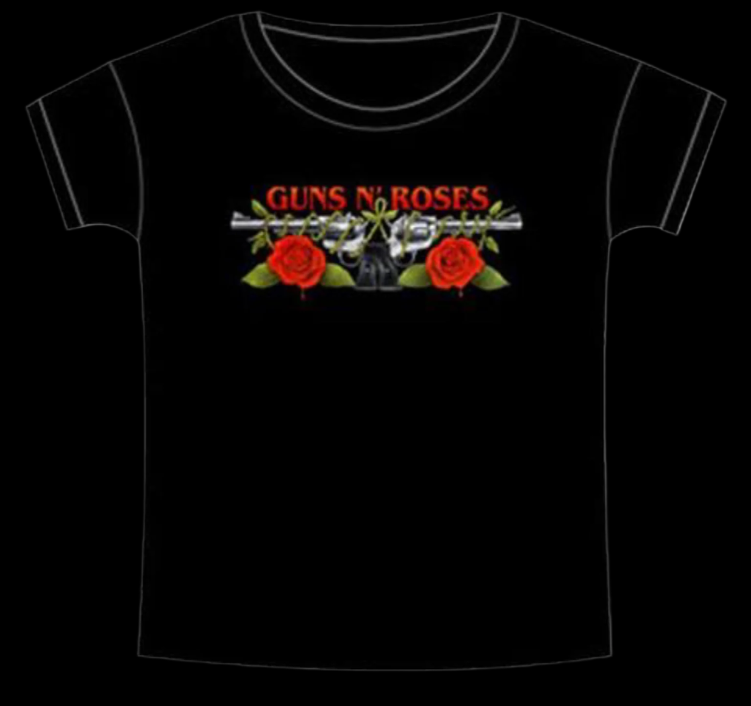 Guns N’ Roses  Roses & Pistols Girlie T-Shirt