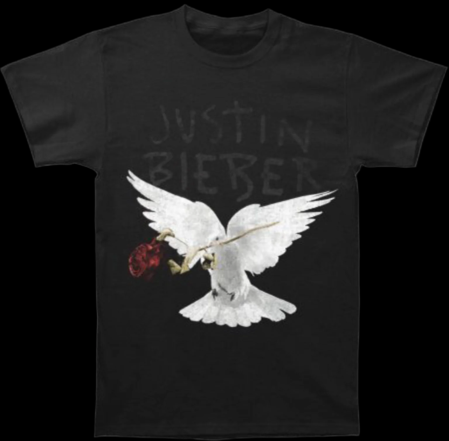 Justin Bieber Dove And Dead Rose T-Shirt