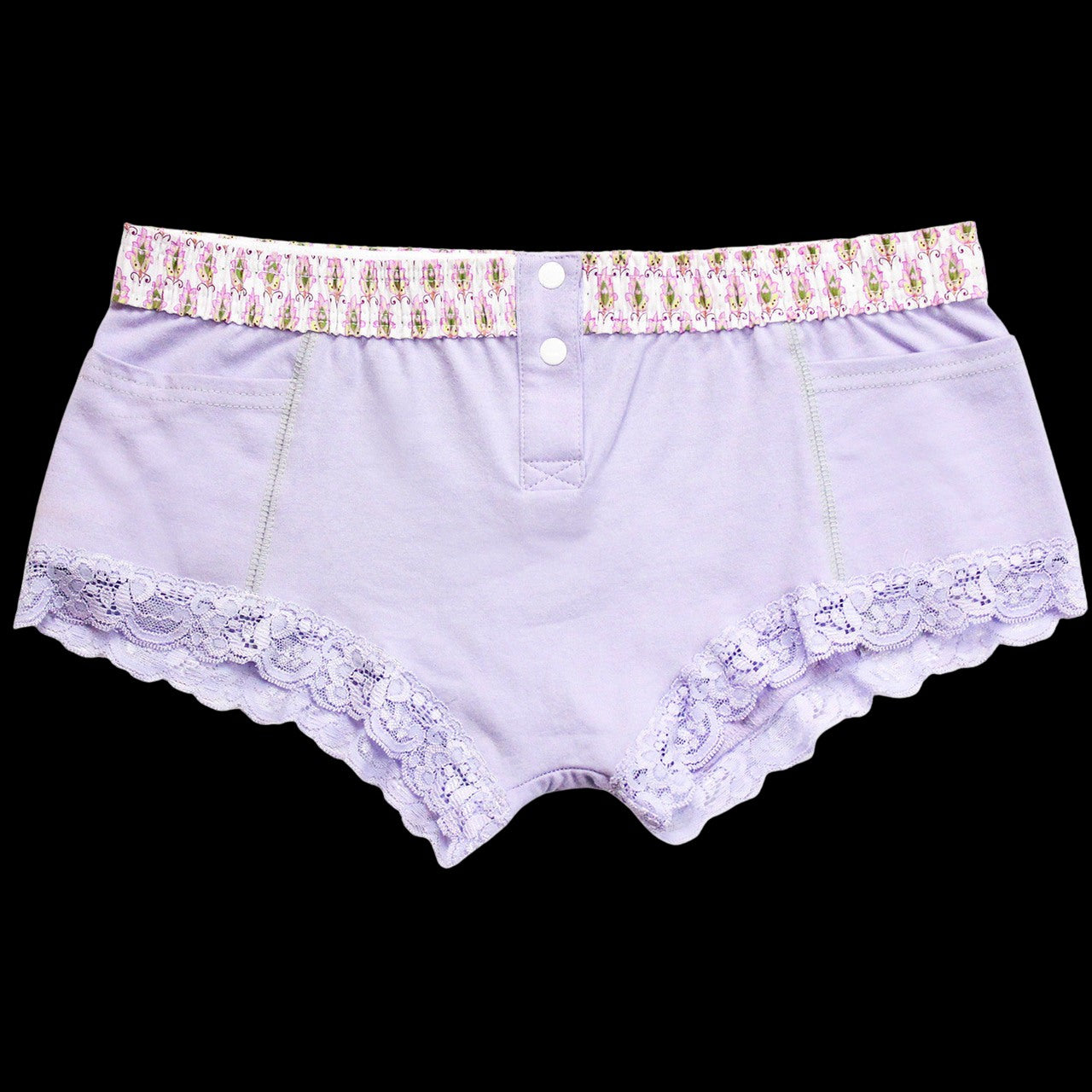 English Lavender Boxer Brief-Lingerie-PANTIESANDPUMPS.COM