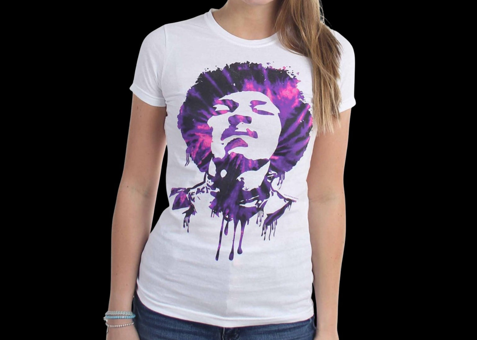 Jimi Hendrix Tie Dye Drip T-Shirt-T-Shirts-PANTIESANDPUMPS.COM