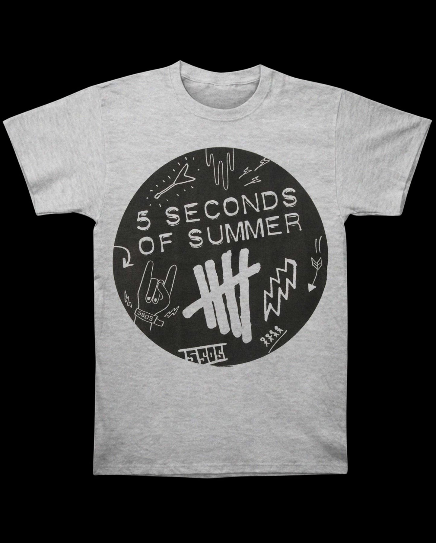 5 Seconds Of Summer Scribble Logo Men’s Fit T-Shirt 6-T-Shirts-PANTIESANDPUMPS.COM