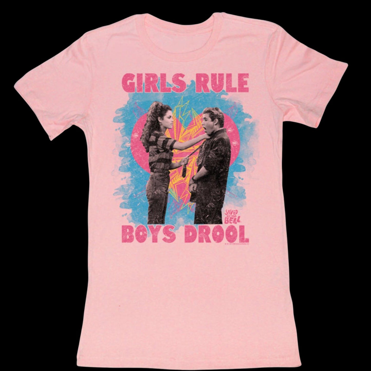 Saved By the Bell Girls Rule Women’s T-Shirt-T-Shirts-PANTIESANDPUMPS.COM