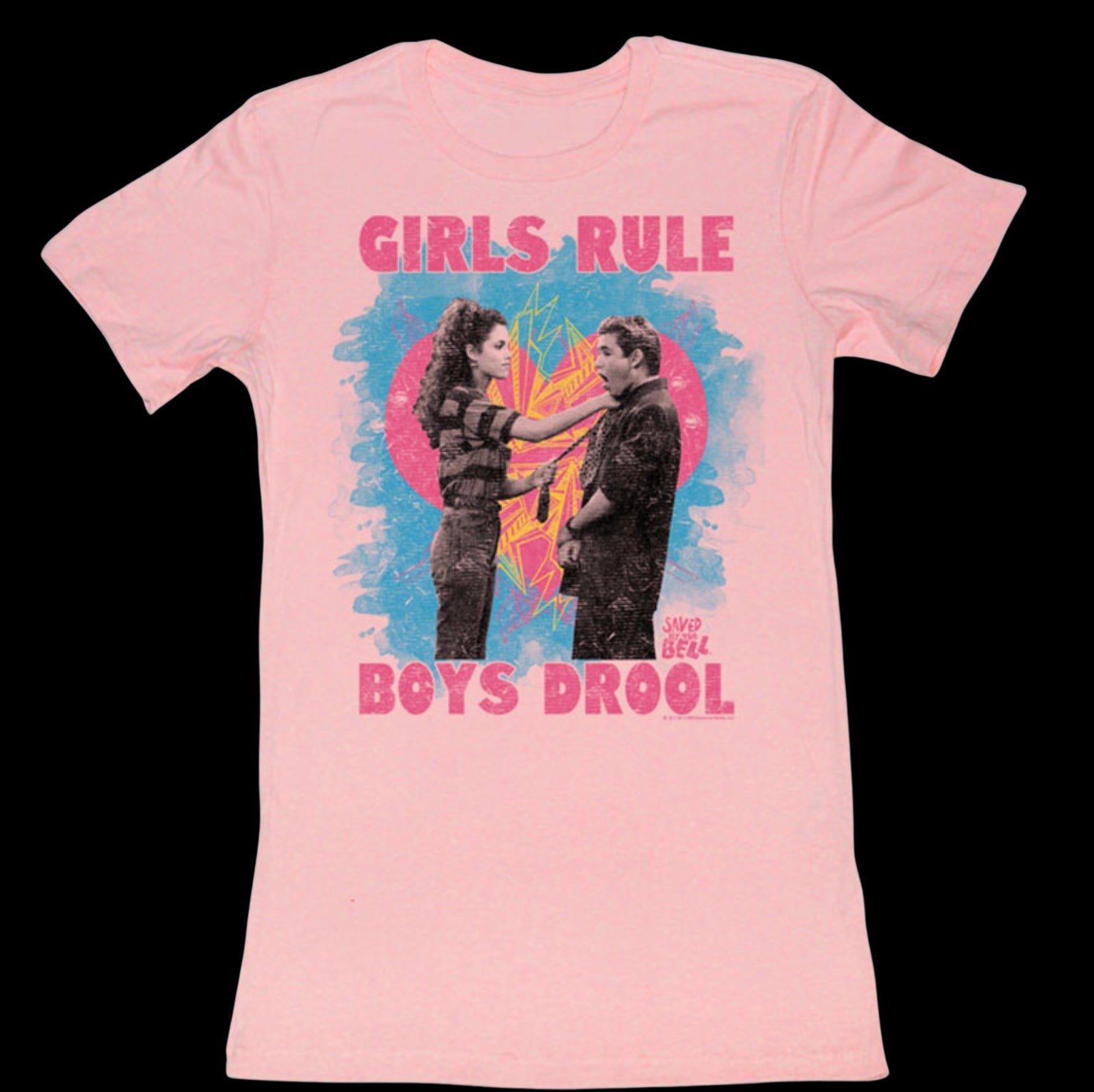 Saved By the Bell Girls Rule Women’s T-Shirt-T-Shirts-PANTIESANDPUMPS.COM
