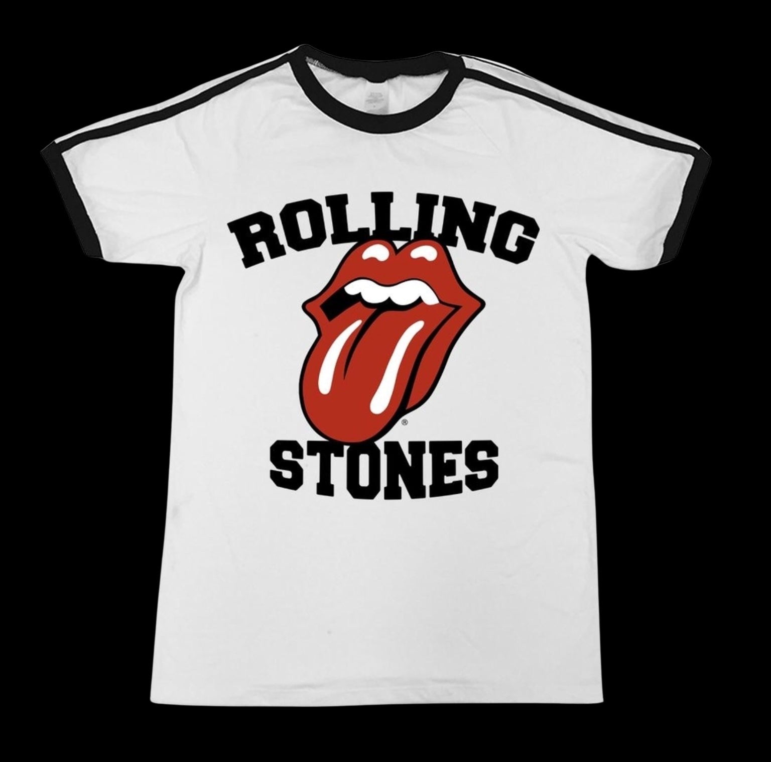 Rolling Stones Athletic Tongue Soccer T-Shirt-T-Shirts-PANTIESANDPUMPS.COM