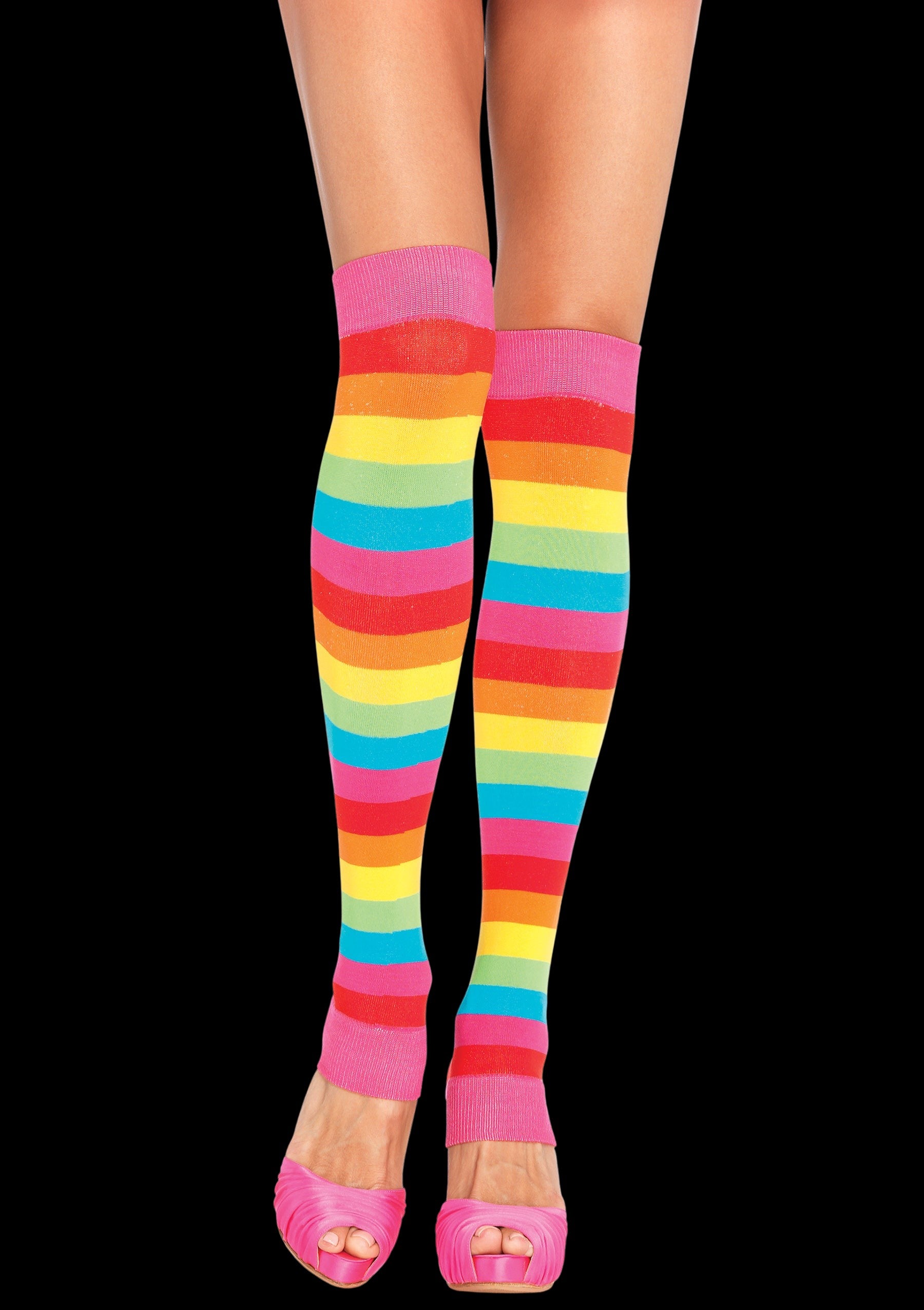 Rainbow Leg Warmers-Legwear & Socks-PANTIESANDPUMPS.COM