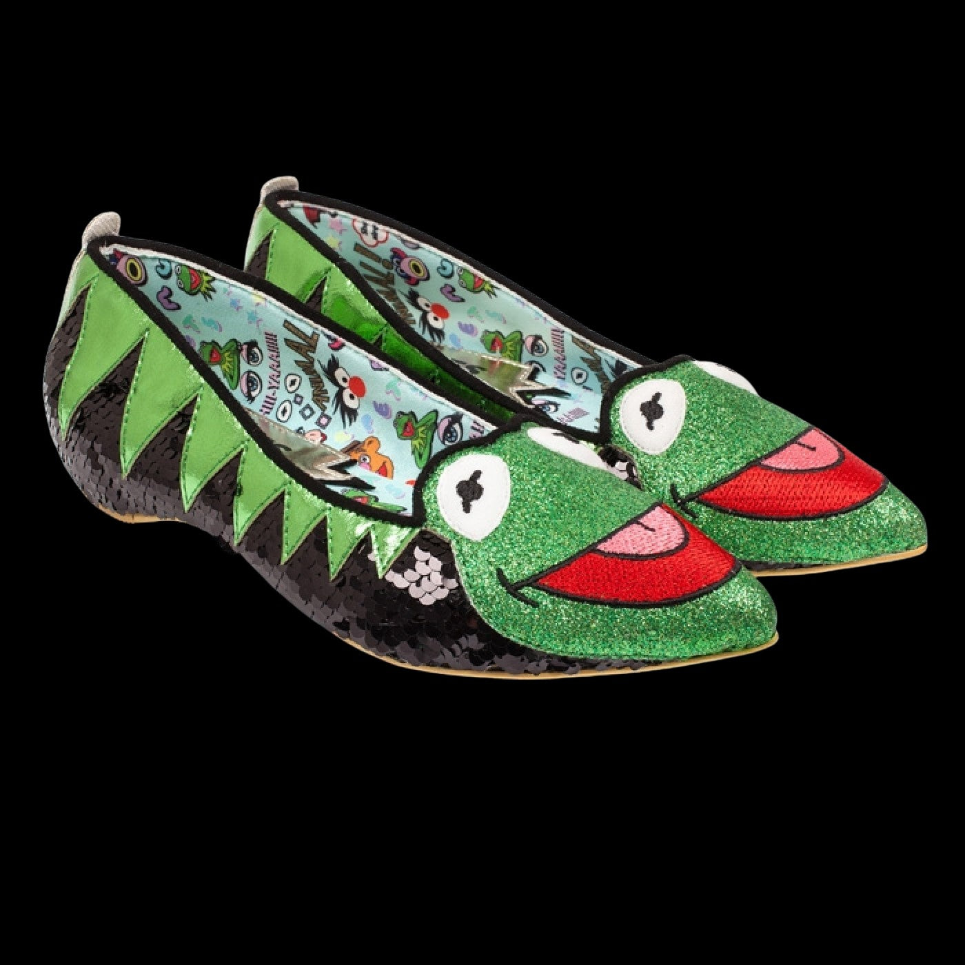 Irregular Choice Muppets Kermit The Frog Flats-Footwear-PANTIESANDPUMPS.COM