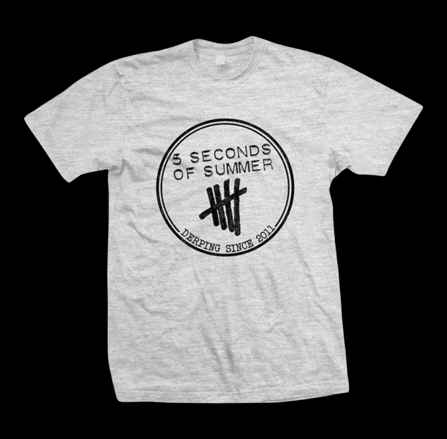 5 Seconds Of Summer Derping Heather Men’s Fit T-Shirt-T-Shirts-PANTIESANDPUMPS.COM