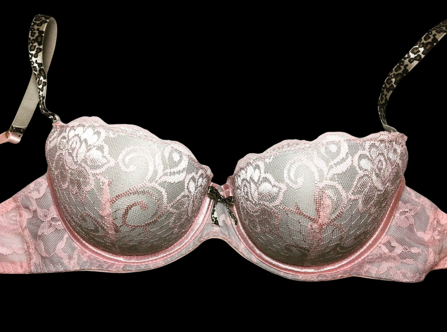 Leopard Straps Push-up Bra-Lingerie-PANTIESANDPUMPS.COM