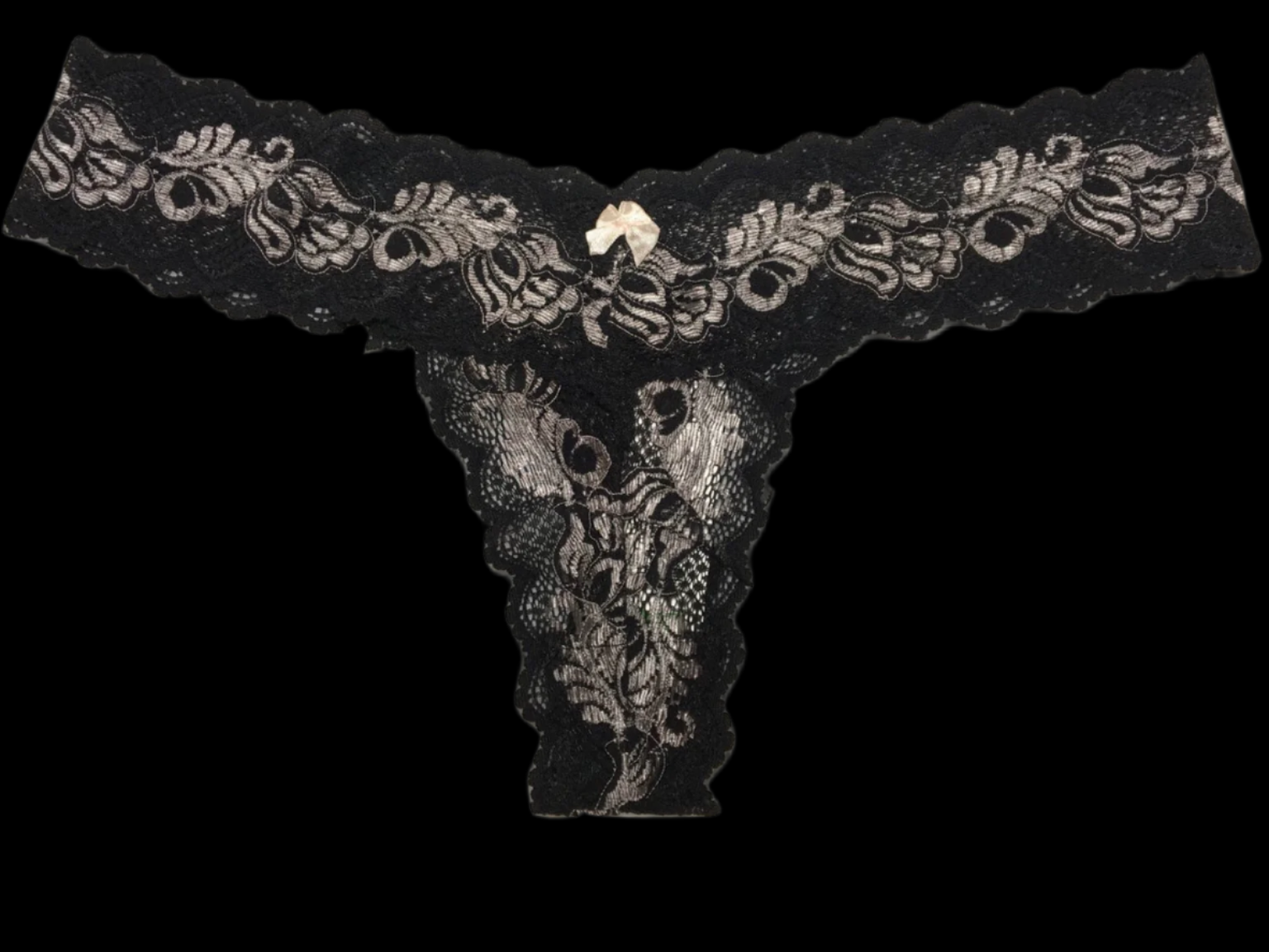 Women’s Black Sexy Lace Thong