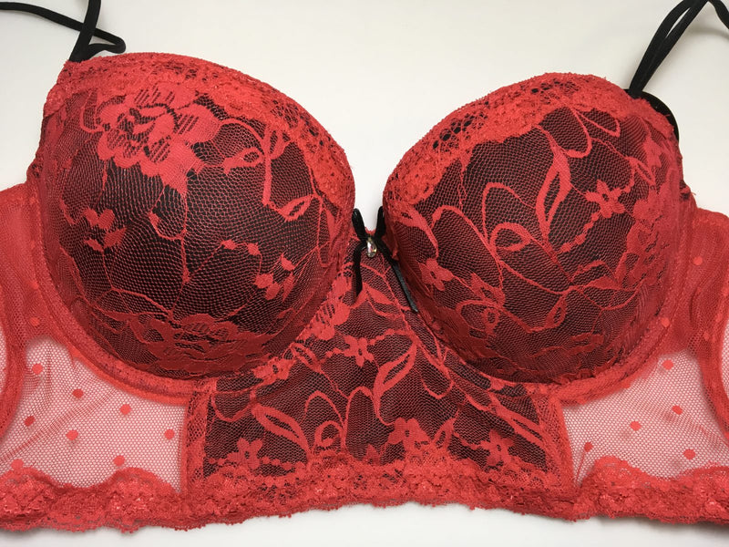 Red Lace Push-Up Bra