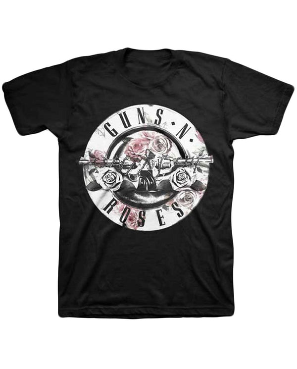 Guns N’ Roses Floral Fill Bullet Men’s Fit T-Shirt