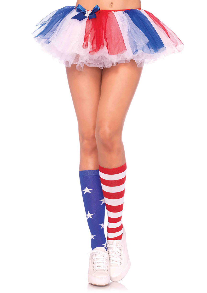 KNEE HIGH STARS AND STRIPES SOCKS