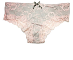 Grey/Pink Leopard Bow Panties