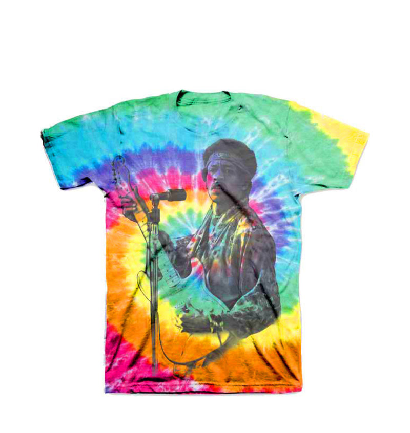 Jimi Hendrix Rainbow Spiral Tie Dye T-Shirt