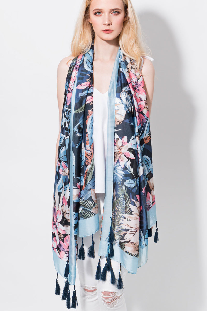 PIA ROSSINI DYLANO FLORAL SCARF