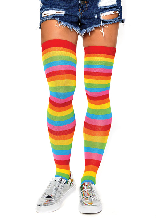 THIGH HIGH BIG RAINBOW SOCKS