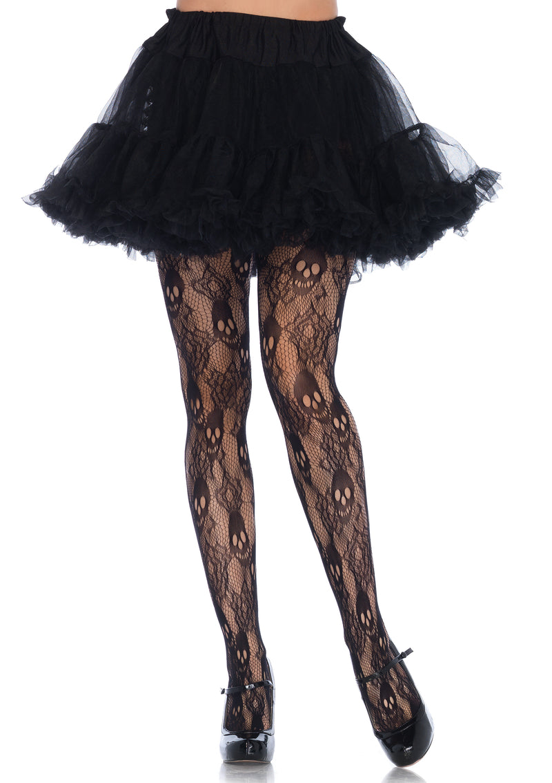Rose Skull Lace Tights