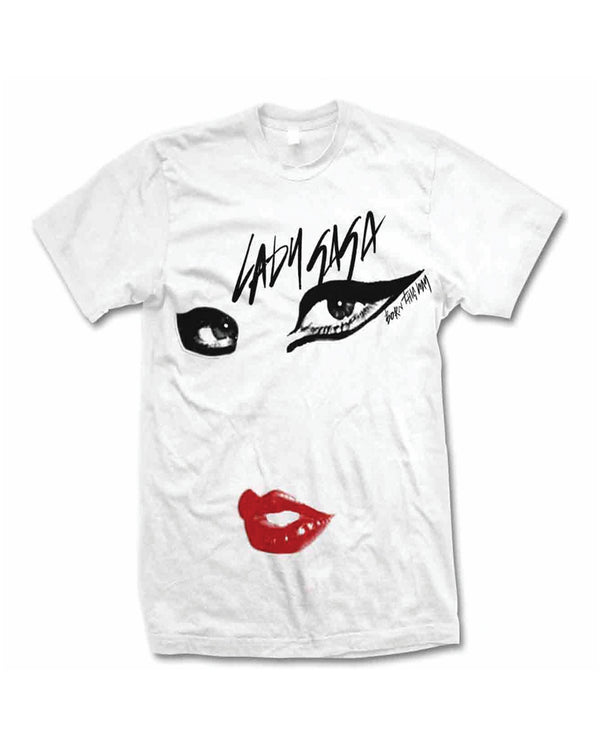 Lady Gaga Eyes and Lips Men’s Fit T-Shirt