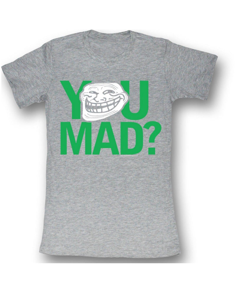 You Mad Green Faded High Juniors T-Shirt
