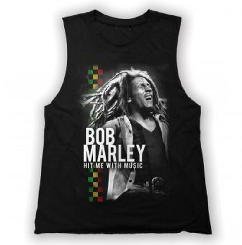 Bob Marley Hit me with the Music Women’s Muscle Tank