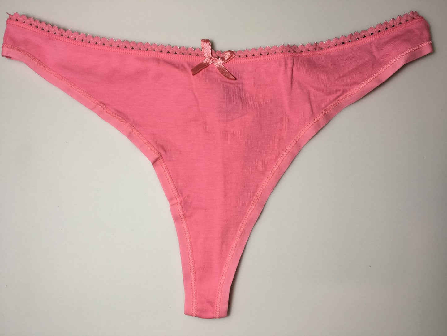 Pink Cotton Thong