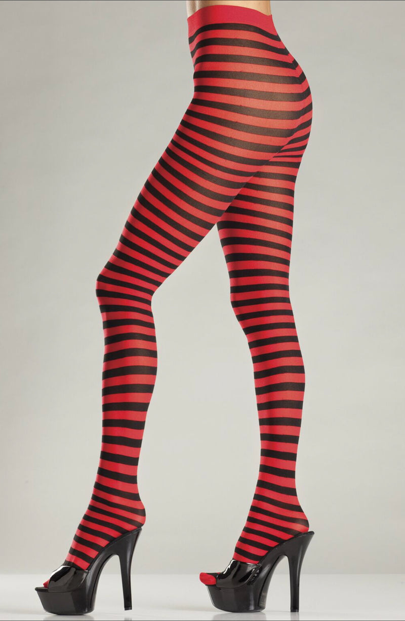 Red/Black Striped Pantyhose