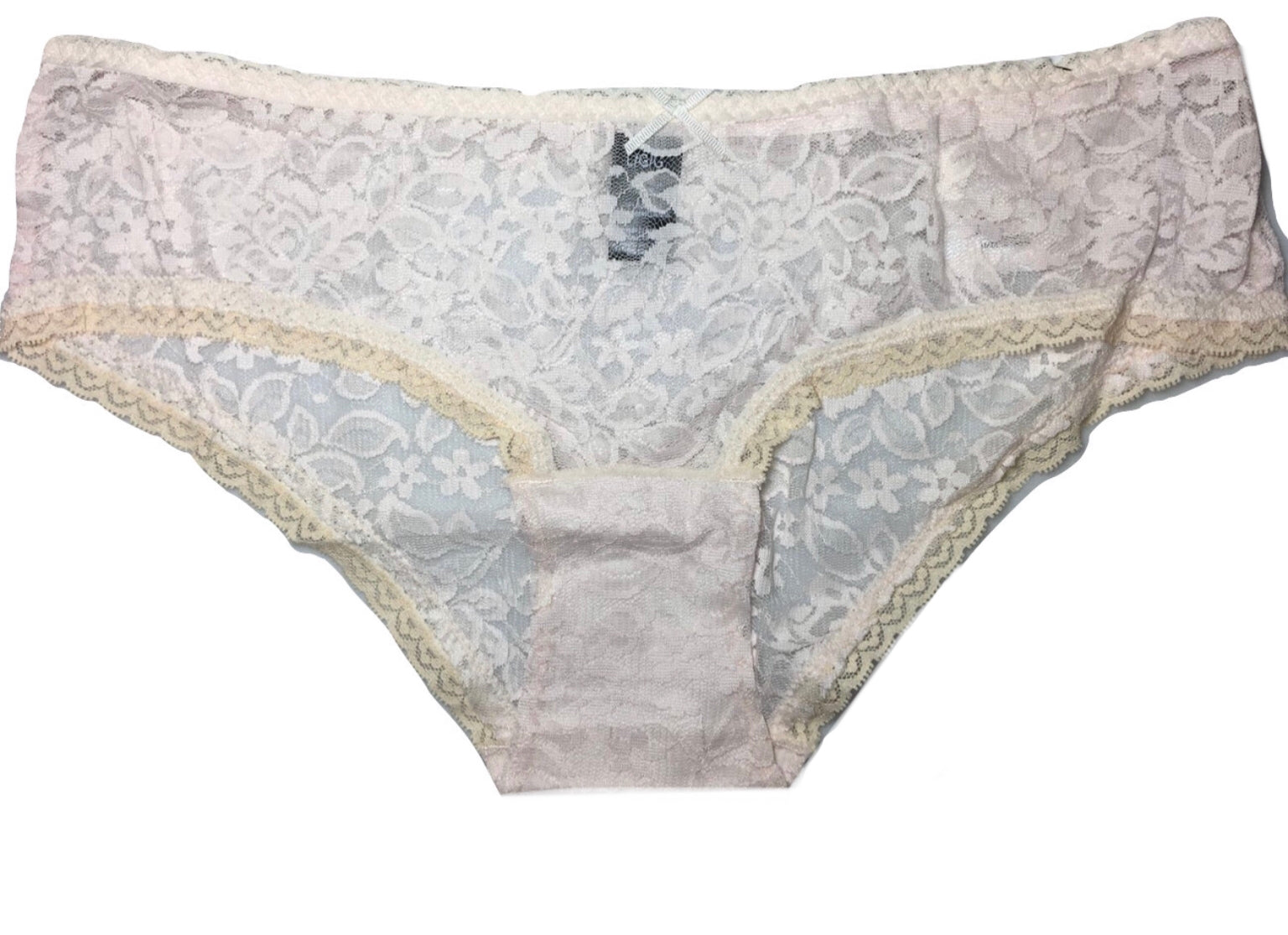 Pink/Cream Lace Trim Panties