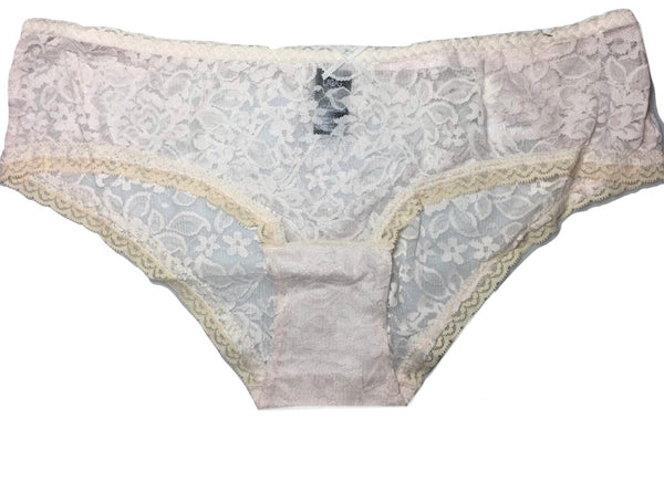 Pink/Cream Lace Trim Panties