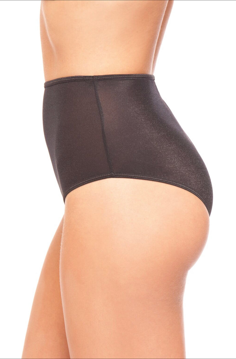 Full Brief Panty. Glossy high waisted