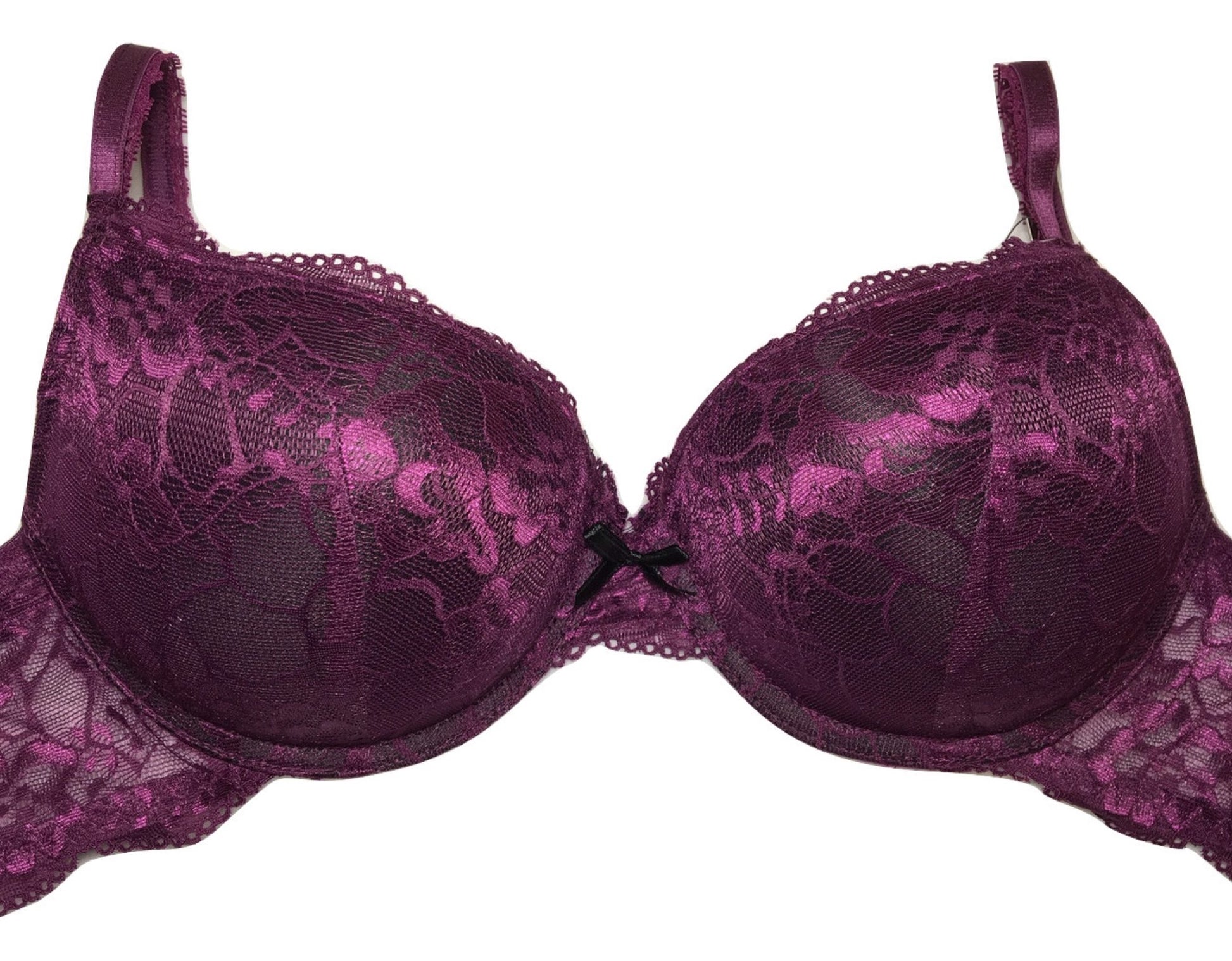 CRANBERRY LACE PUSH-UP BRA