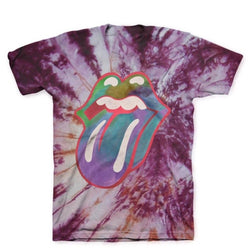 Rolling Stones Multi Colored Tongue Tie Dye T-Shirt